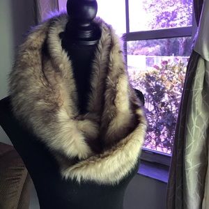Faux fur infinity scarf
